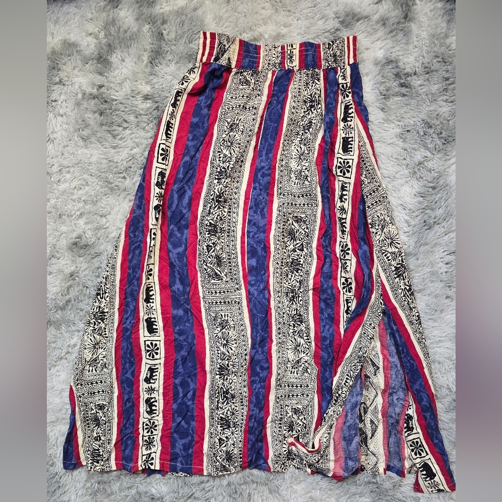 Vintage Globe Trotter Clothing Of Bali Bohemian Indonesian Handmade Skirt